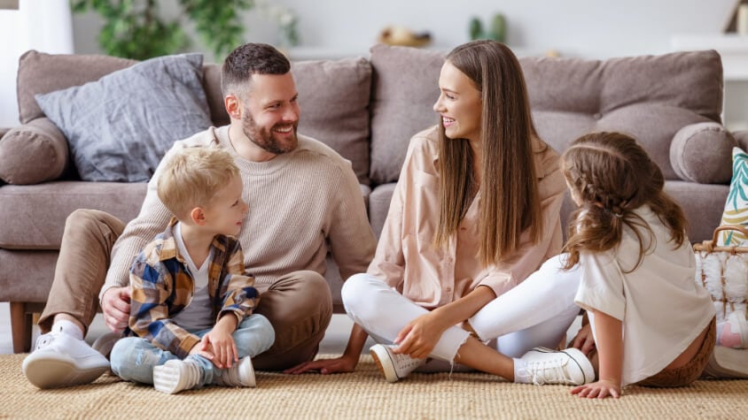A family sitting together